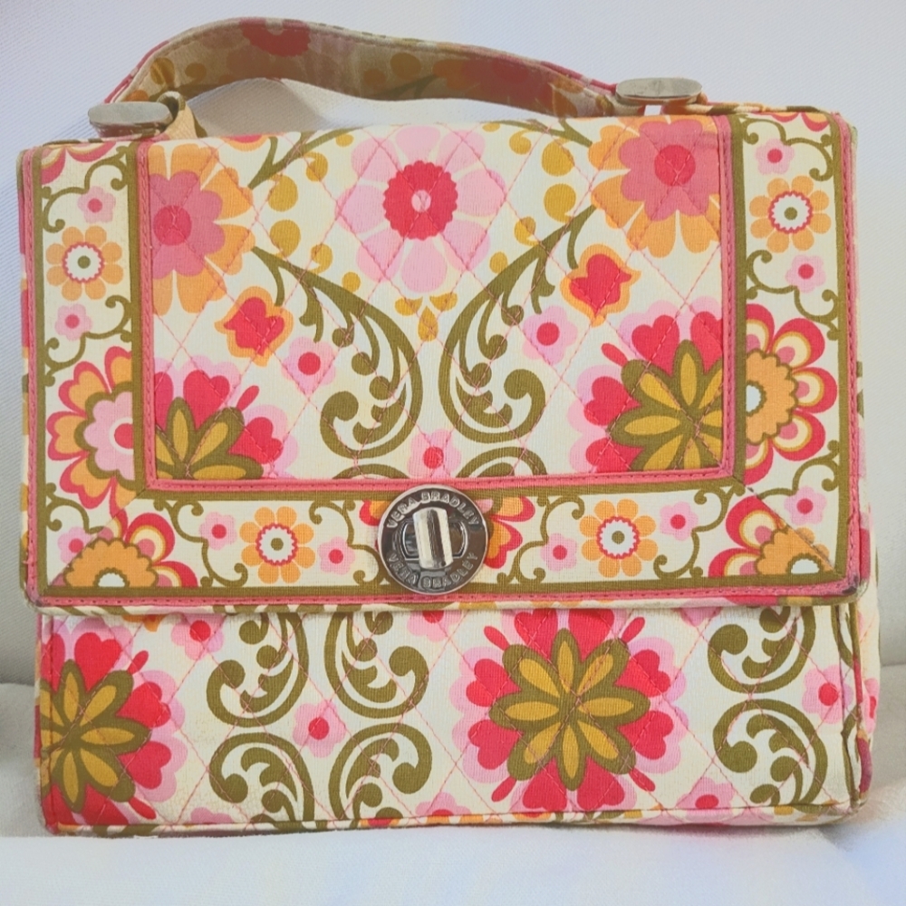 Vera Bradley Colorful Crossbody Bag 2010 Retired Print - Picture 3 of 10